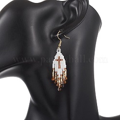 Glass Seed Beads Dangle Earrings&nbsp;EJEW-MZ00737