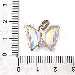 Brass Micro Pave Cubic Zirconia Pendants&nbsp;ZIRC-P079-B02-15-P