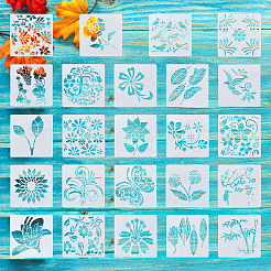 24 Sheets 24 Styles Plastic Drawing Stencil&nbsp;DIY-CW0001-13