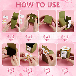 Folding Square Paper Candy Boxes&nbsp;CBOX-WH0001-E02