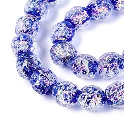 Handmade Foil Glass Beads Strands&nbsp;FOIL-Q002-05C