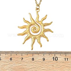 304 Stainless Steel Sun Pendant Satellite Chain Necklaces&nbsp;NJEW-JN06507