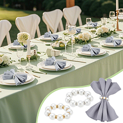 100Pcs 2 Colors Resin Napkin Rings&nbsp;AJEW-NB0008-21