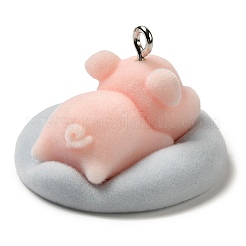 Flocking Resin Sleeping Pendants&nbsp;RESI-D072-02A
