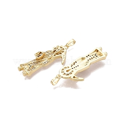 Religion Brass Micro Pave Clear Cubic Zirconia Pendants&nbsp;KK-N287-46B-G