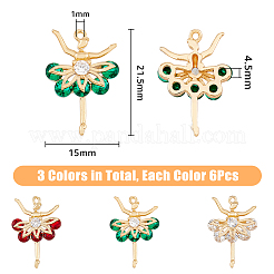 18Pcs 3 Colors Glass Pendants&nbsp;GLAA-DC0001-27