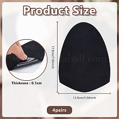 4 Pairs Suede Fabric Non-slip Sole Stickers&nbsp;FIND-OC0014-24