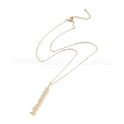 Brass Micro Pave Clear Cubic Zirconia Pendant Necklaces&nbsp;NJEW-L146-29G