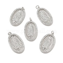 Brass Micro Pave Cubic Zirconia Pendants&nbsp;KK-E068-VB094