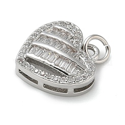Rack Plating Brass Micro Pave Cubic Zirconia Pendants&nbsp;KK-K392-36P