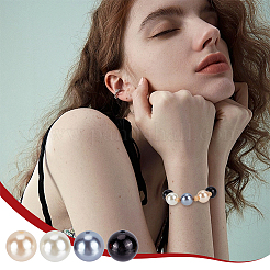 60Pcs 4 Colors Resin Imitation Pearl Beads&nbsp;RESI-PH0001-92