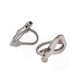 316 Surgical Stainless Steel Clip-on Earring Findings&nbsp;STAS-P397-02P
