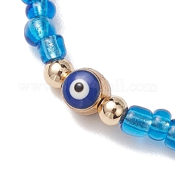 10Pcs 10 Styles Blue Color Palette Glass Seed Beaded Stretch Bracelets Sets&nbsp;BJEW-MZ00096