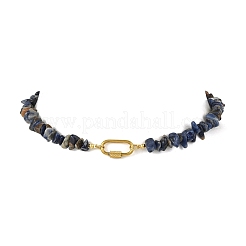 Natural & Synthetic Mixed Gemstone Chip Beaded Necklaces&nbsp;NJEW-JN06275
