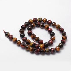 Natural Tiger Eye Bead Strands&nbsp;G-D840-86-8mm