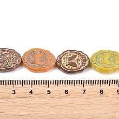Painted Glass Beads Strands&nbsp;GLAA-F133-03