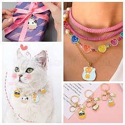 20Pcs 5 Styles Alloy Enamel Pendants&nbsp;ENAM-CJ0005-02
