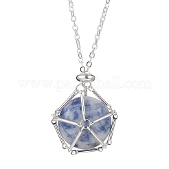 Stainless Steel Macrame Pouch Empty Stone Holder for Pendant Necklace Making&nbsp;NJEW-JN04532-03