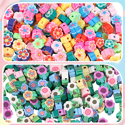 400Pcs 2 Styles Handmade Polymer Clay Flower Plum Blossom Beads&nbsp;CLAY-PA0001-32