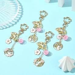 Alloy Enamel Pendant Keychains&nbsp;HJEW-FS00052-01