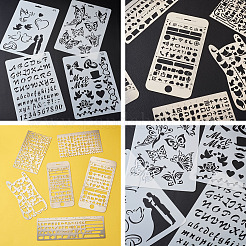 Plastic & Stainless Steel Drawing Stencil&nbsp;DIY-TA0003-19