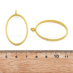 Rack Plating Alloy Oval Open Back Bezel Pendants&nbsp;FIND-XCP0003-19