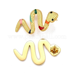 304 Stainless Steel Enamel Stud Earrings&nbsp;EJEW-Z116-02G