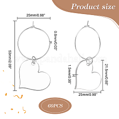 Transparent Acrylic Heart Wine Glass Charms&nbsp;AJEW-AB00112