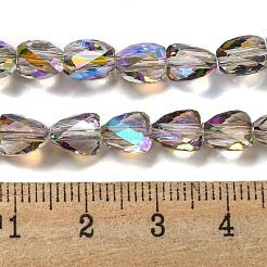 Transparent Electroplate Glass Beads Strands&nbsp;GLAA-G116-03A-HR02