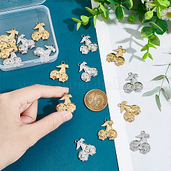 16Pcs 2 Colors Ion Plating(IP) 304 Stainless Steel Pendants&nbsp;STAS-UN0045-02