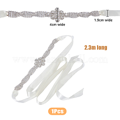 Alloy Crystal Rhinestone Flower Bridal Belt&nbsp;AJEW-WH0258-594