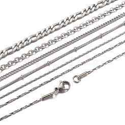 304 Stainless Steel Chain Necklace&nbsp;NJEW-TA0001-10P
