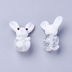 Handmade Bunny Lampwork Beads&nbsp;LAMP-L075-100