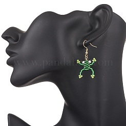 304 Stainless Steel Frog Dangle Earrings&nbsp;EJEW-MZ00589