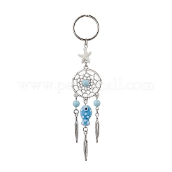 Alloy Ocean Theme Fish Keychains&nbsp;KEYC-JKC01223-02