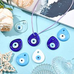 16Pcs 4 Colors Handmade Lampwork Evil Eye Pendants&nbsp;LAMP-FS0001-69