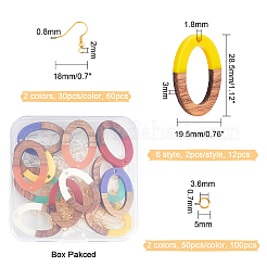 DIY Dangle Oval Earring Making Kits&nbsp;DIY-OC0006-02