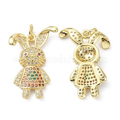 Brass Micro Pave Cubic Zirconia Pendant&nbsp;ZIRC-C021-28G