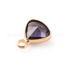 Faceted Glass Pendants&nbsp;GLAA-WH0030-13KCG-02