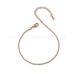 Brass Rolo Chain Bracelets for Women&nbsp;BJEW-G735-05RG