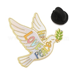 Love & Peace Dove Enamel Brooches&nbsp;AL-I001-01G-01
