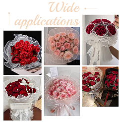 3 Sets 3 Colors Pleated Polyester Mesh Gift Wrapping Bouquet Packaging for Valentine's Day&nbsp;DIY-UN0006-64