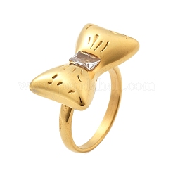 304 Stainless Steel Glass Finger Rings&nbsp;RJEW-Q012-22G
