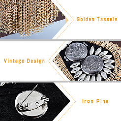 Detachable Iron Tassel Epaulettes&nbsp;FIND-FH0005-47G