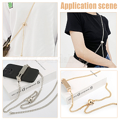 2Pcs 2 Colors Adjustable Aluminium Curb Chain Bag Shoulder Straps&nbsp;FIND-WR0007-09