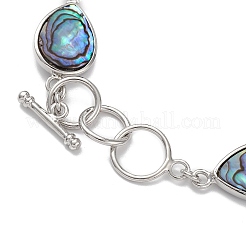 Natural Abalone Shell/Paua Shell Link Chain Bracelets&nbsp;BJEW-E077-01P-05