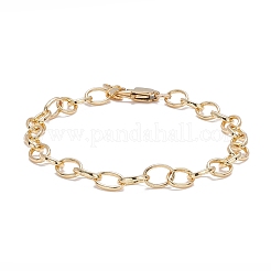 Brass Cable Chain Bracelet&nbsp;X-BJEW-JB07079