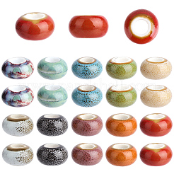 40Pcs 10 Colors Handmade Porcelain Beads&nbsp;PORC-PA0001-34