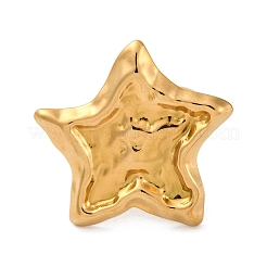 Ion Plating(IP) 304 Stainless Steel Star Open Cuff Rings&nbsp;RJEW-M047-06G