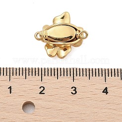 Brass Micro Pave Clear Cubic Zirconia Box Clasps&nbsp;KK-C075-18G